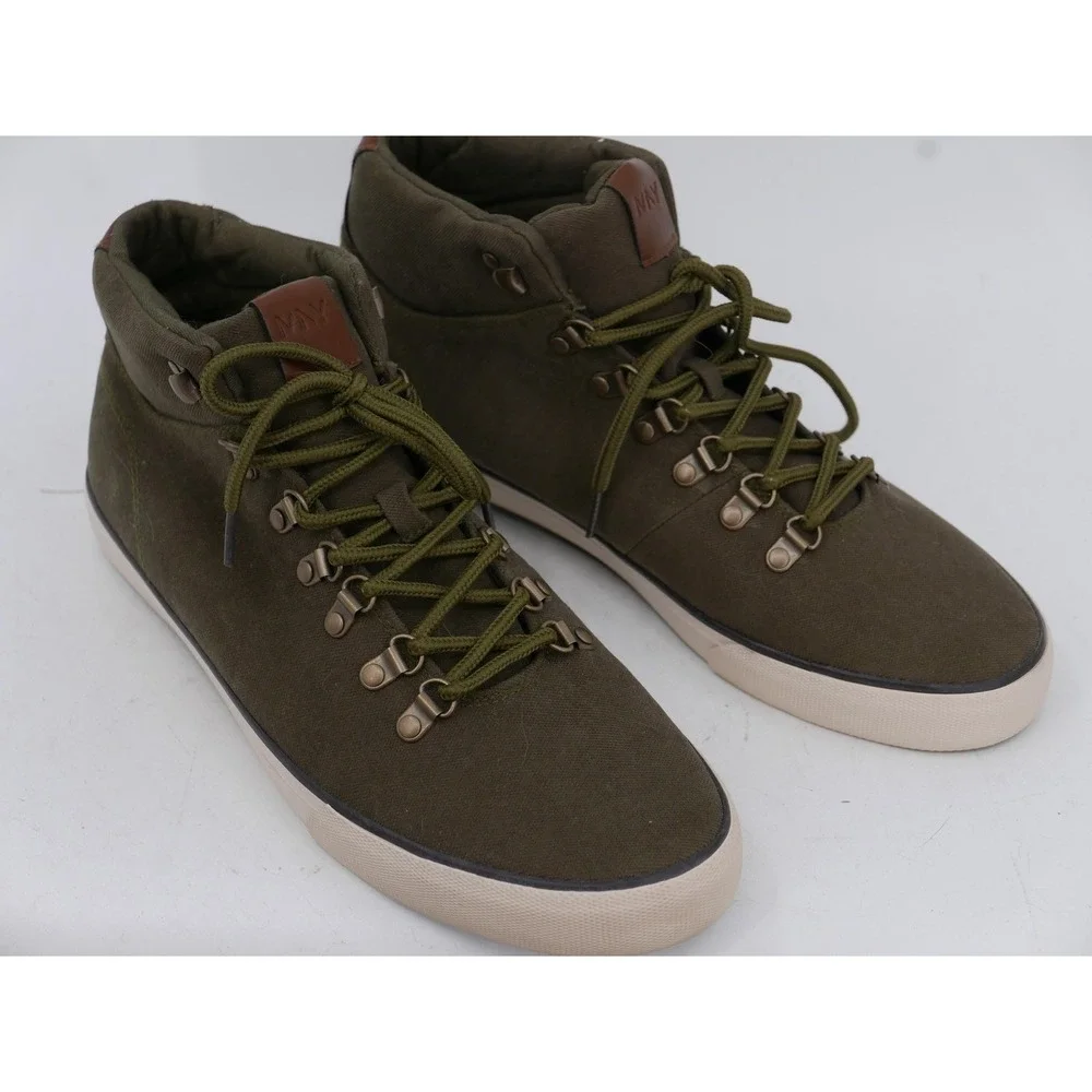 Marc New York Canvas High Top Shoes Olive Green Casual Sneakers Men's Size 12